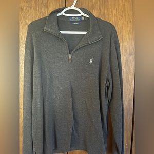 Polo Ralph Lauren dark grey quarter zip sweater size M